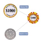 Lot de 20 jetons de Poker en argile, Casino, 14 g, 40 mm – Image 6
