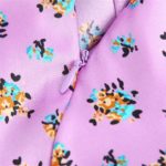 Robe mi-longue en soie et satin, imprimée, fente avant, dos ouvert – Image 6