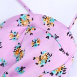 Robe mi-longue en soie et satin, imprimée, fente avant, dos ouvert – Image 4
