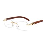 Lunettes de soleil sans monture Steampunk, verres rectangulaires, dégradée – Image 5