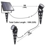 Kit de 2 projecteurs LED, énergie solaire, étanche, 6W – Image 2