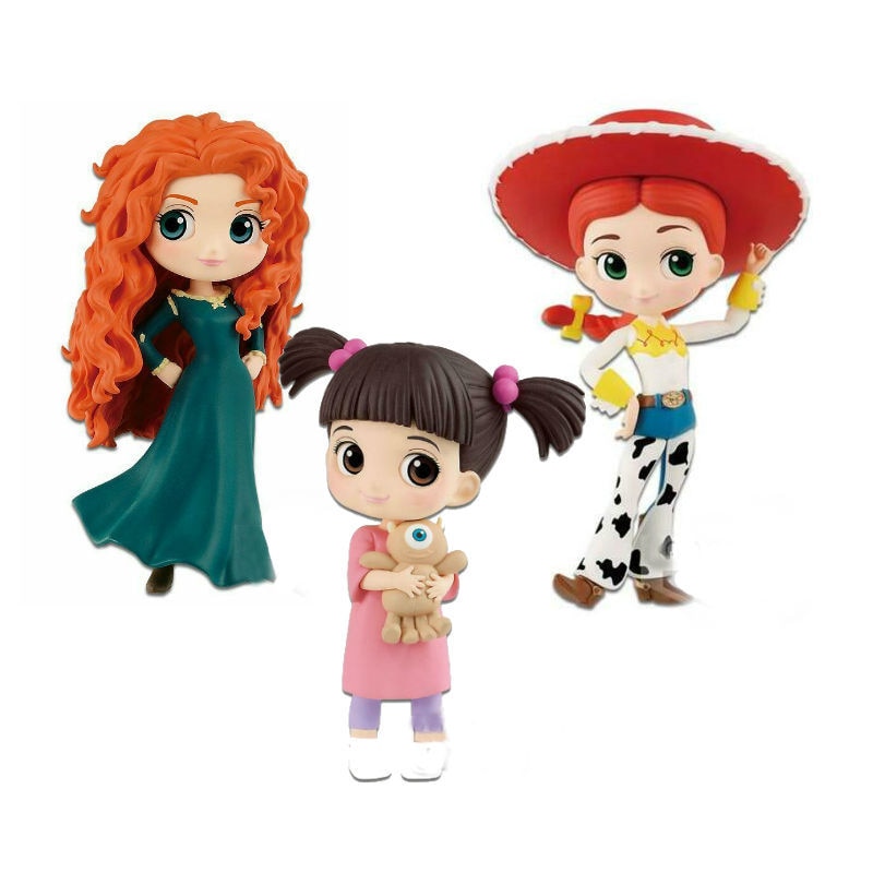 Lot de 3 figurines de princesse et prince en PVC, Aurora, blanche-neige, Mulan, Jasmine, 8 cm