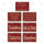 Plaque en métal rétro, nom de rue, signalétique, 20×30 cm – Image 3