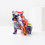 Figurine en résine de Bouledogue Anglais, artisanat créatif, décoration
