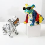 Figurine en résine de Bouledogue Anglais, Graffiti, artisanat créatif, décoration – Image 3