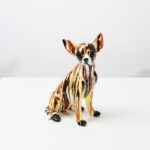 Figurine en résine de Chihuahua, Graffiti, artisanat créatif, décoration – Image 3