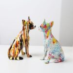 Figurine en résine de Chihuahua, Graffiti, artisanat créatif, décoration – Image 5