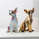 Figurine en résine de Chihuahua, Graffiti, artisanat créatif, décoration