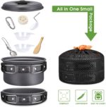 Ensemble d'ustensiles de cuisine de camping en aluminium, 11 pièces – Image 4