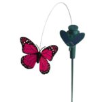 Lot de 3 faux papillons volants à énergie solaire, piquet de jardin, décoration