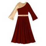 Robe de danse de ballet pour fille, manches longues, ample pleine longueur et décontractée