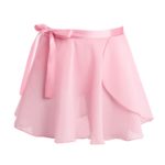 Jupe tutu de danse classique pour fille, en mousseline de soie, avec cravate à la taille, pour spectacle