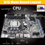 Carte mère B75 ETH Mining, 12 PCIE vers USB, avec CPU G540, LGA1155, DDR3 – Image 3