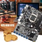 Carte mère B75 ETH Mining, 12 PCIE vers USB, avec CPU G540, LGA1155, DDR3 – Image 2