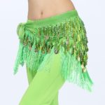 Ceintures de danse du ventre, à pampilles, en maille extensible, franges, écharpe de hanche – Image 6