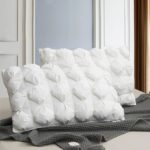 Oreiller rectangulaire en duvet d'oie blanc, de style 3D, 48x74cm, 100% coton égyptien – Image 2