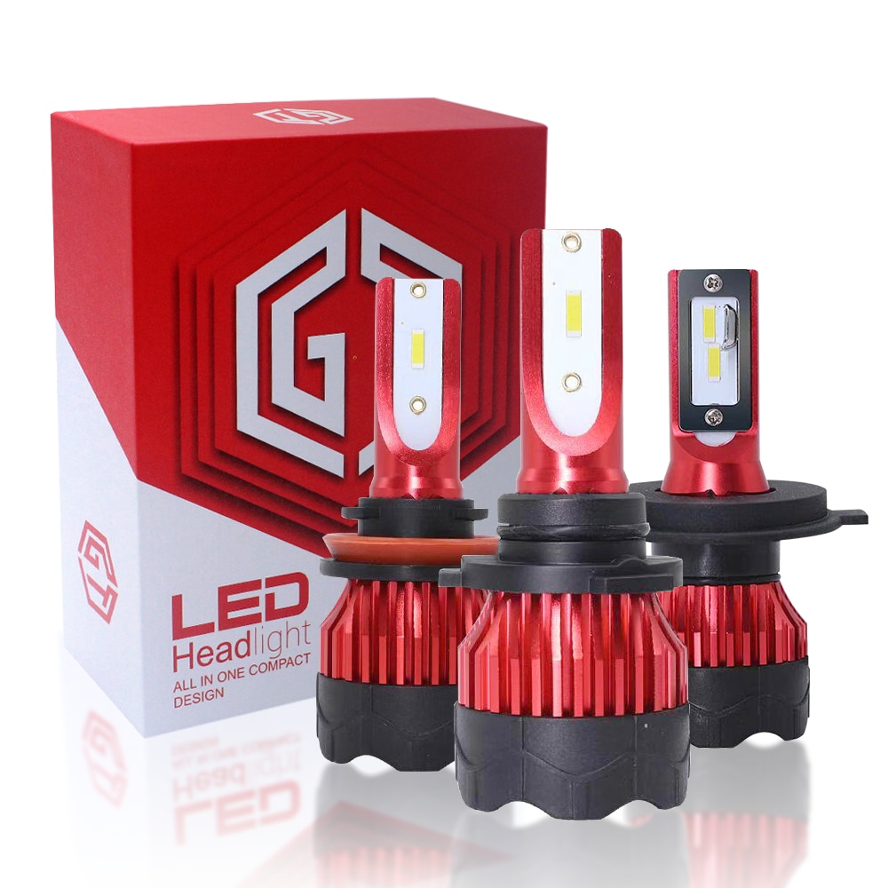 Lot de 2 ampoules LED, H8, H9, H1, H11, H3, H7, H27/881, H27/880, 9004, 9007, 9005/HB3, H4, 9006/HB4, H13