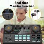 Kit table de mix avec microphone, Interface Audio, streaming en direct, podcasting – Image 4