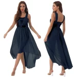 Robe de danse lyrique pour femme, sans manches, à paillettes, en mousseline de soie – Image 8