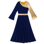 Robe de danse de ballet pour fille, manches longues, ample pleine longueur et décontractée – Image 6