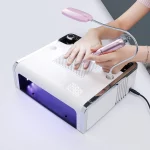 Ponceuse à ongles électrique 3 en 1 pour Nail Art, 30'000 tr/min, aspiration poussière des ongles, machine de séchage – Image 2
