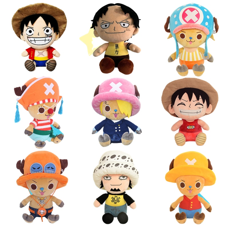 Peluche One Piece, Luffy, dessin animé, 25 cm
