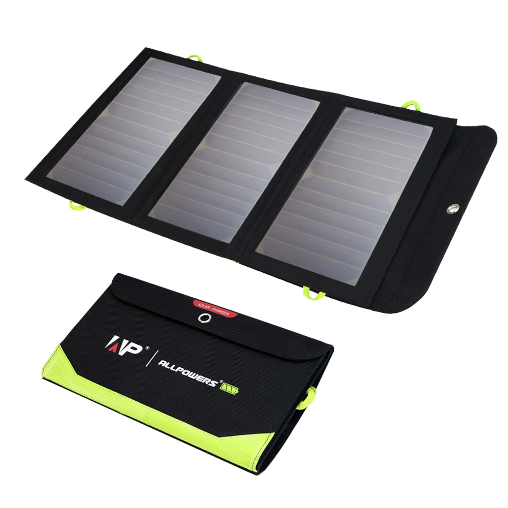 Panneau solaire 5V, 21W, avec batterie intégrée 10000mAh, chargeur solaire portable et étanche