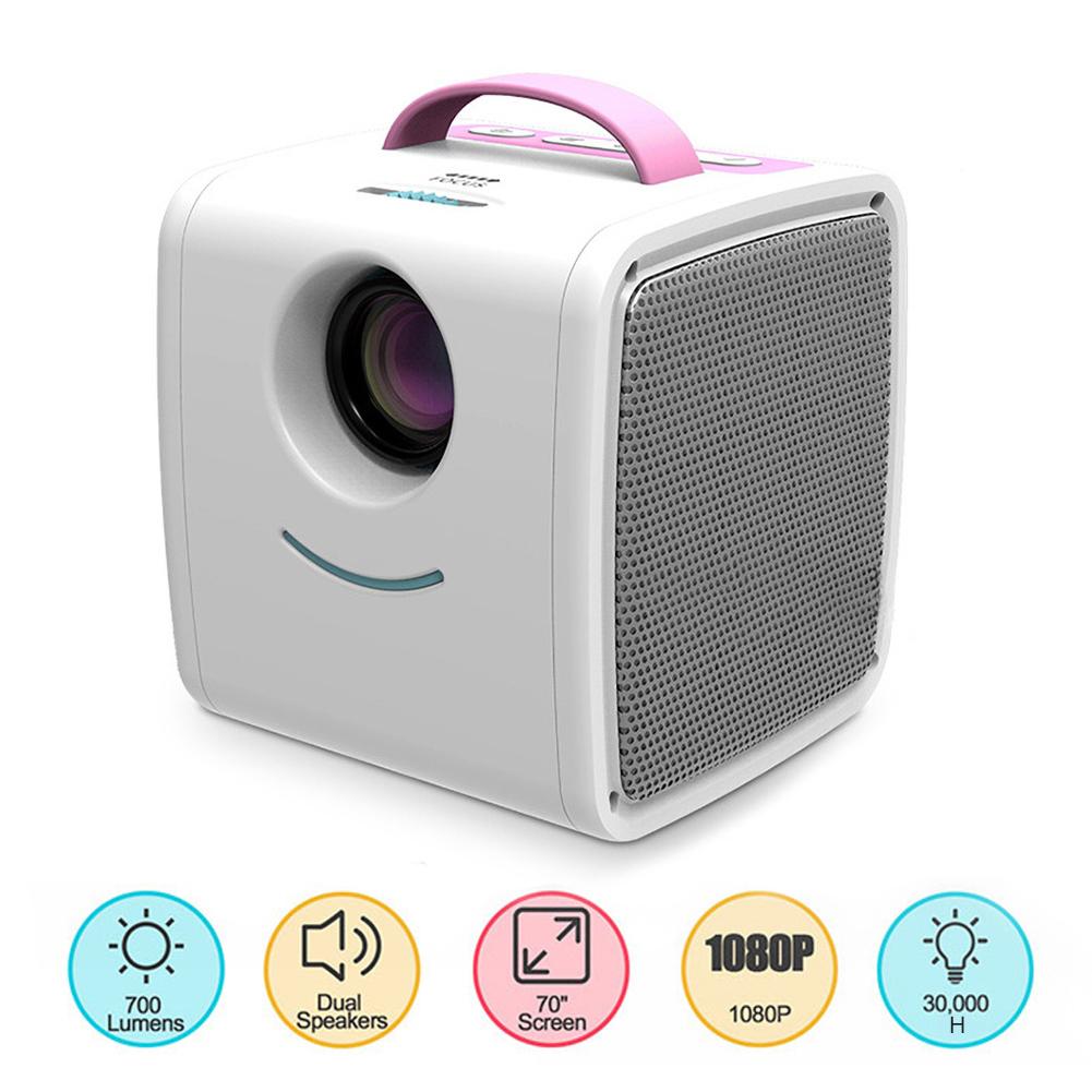 122957-e9aeka.jpg Mini projecteur portable Q2, HD, 1080P, multimédia, 2 haut-parleurs intégrés – Image 1