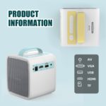 Mini projecteur portable Q2, HD, 1080P, multimédia, 2 haut-parleurs intégrés – Image 6