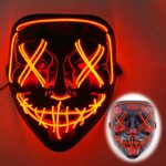 Masque LED Purge, déguisement, néon lumineux – Image 6