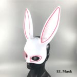 Masque LED de lapin, déguisement, néon lumineux – Image 4