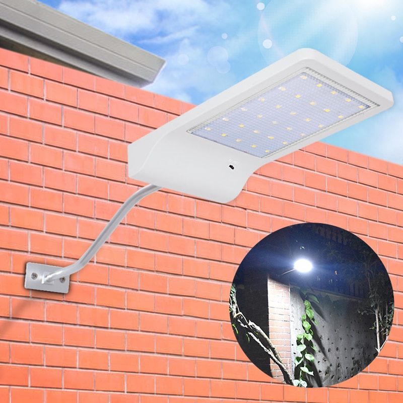 Lampe solaire d'extérieur à 30 °, automatique, 450 lumens, 12W, 2200mah