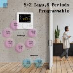 Thermostat intelligent pour chauffage au sol TCR7, Wifi, Alexa, Tuya, Google, standard UE – Image 5