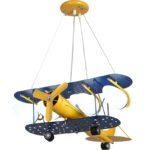 Suspension pour chambre d’enfant, luminaire en forme d'avion à hélice, 65 cm