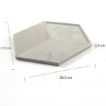 Moule pour béton, ciment, résine, en silicone, Géométrique, 25.5x29.5x2.4 cm – Image 5