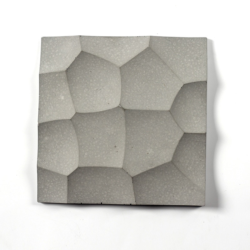 Moule pour béton, ciment, résine, en silicone 3D, forme carré, 16.1x16.1x2.3 cm