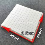 Moule pour béton, ciment, fabrication de pavés carrés 3D, antidérapant, 40x40x3.5 cm – Image 2