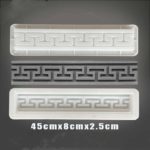 Moule pour béton, ciment, fabrication de chemins de jardin, sculpture 3D, antidérapant, 45x8x2.5 cm