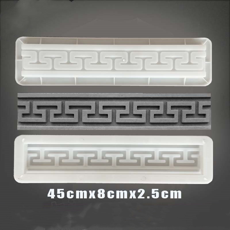 Moule pour béton, ciment, fabrication de chemins de jardin, sculpture 3D, antidérapant, 45x8x2.5 cm