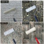Rouleau de peinture décoratif en caoutchouc, gaufrage, ligne verticale, professionnel, EG718 – Image 4