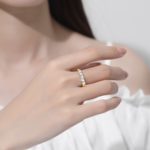 Bague en diamant Moissanite, anneau en Argent 925, 5 pierres, 1Ct, certificat GRA – Image 4