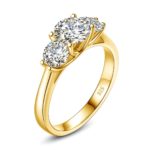Bague en diamant Moissanite, anneau en Argent 925, 2Ct, certificat GRA