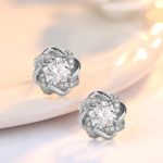 Boucles d'oreilles en diamant Moissanite, Zircon AAA+, en Argent 925, 1Ct, certificat GRA – Image 4