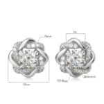 Boucles d'oreilles en diamant Moissanite, Zircon AAA+, en Argent 925, 1Ct, certificat GRA – Image 5