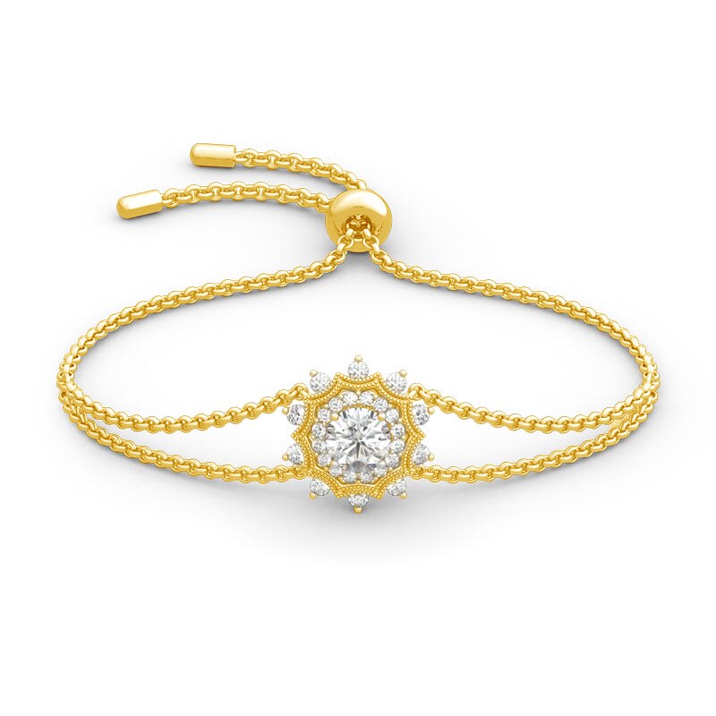 Bracelet en diamant Moissanite, en Argent 925, 1Ct, 25 cm, certificat GRA