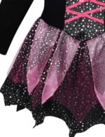 Costume de sorcière pour fille, avec chapeau pointu, baguette et sac de bonbons – Image 5
