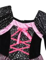 Costume de sorcière pour fille, avec chapeau pointu, baguette et sac de bonbons – Image 4