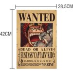 Affiche murale WANTED, One Piece, dessin animé, 42 x 28.5 cm – Image 2