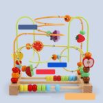 Jouet labyrinthe avec perles de motricité, éducatif, en bois pour bébé – Image 7