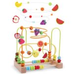 Jouet labyrinthe avec perles de motricité, éducatif, en bois pour bébé – Image 5